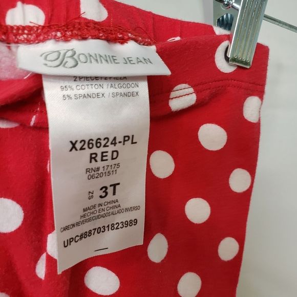 Bonnie Jean Christmas Tired 2 Piece Set Size 3T - Picture 8 of 9